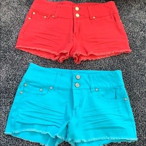 BUNDLE 2 pairs of jean shorts in different colors